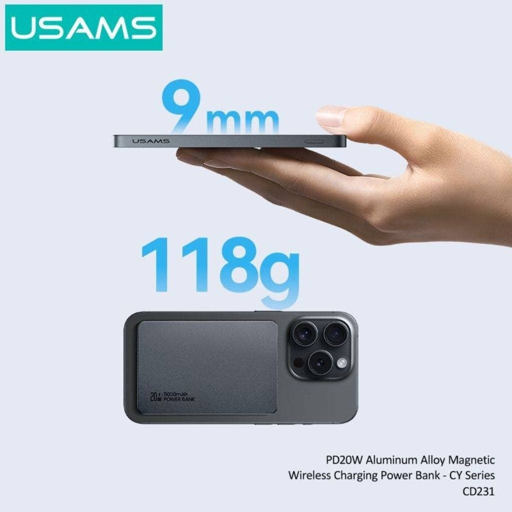 USAMS Power Bank Magnetico 20W 5000mAh