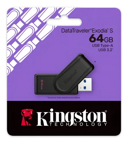 Pendrive USB 3.2 - Kingston DataTraveler Exodia S - 64GB / 256GB