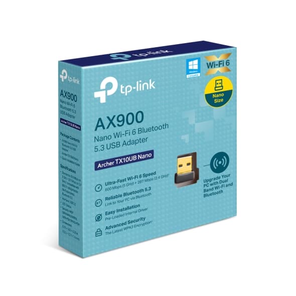 Adaptador USB tp-link AX900 Nano Wi-Fi 6 Bluetooth 5.3