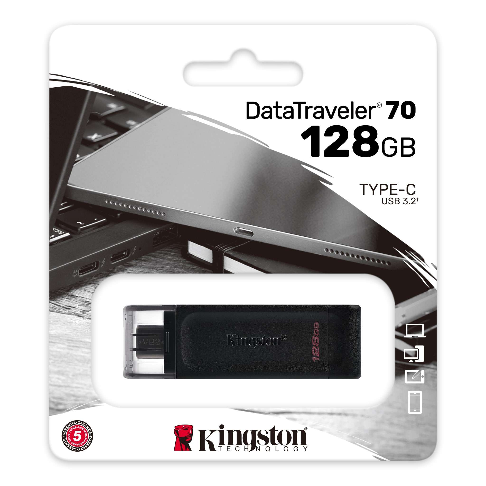 Pendrive Kingston DataTraveler 70 / USB-C - 128GB